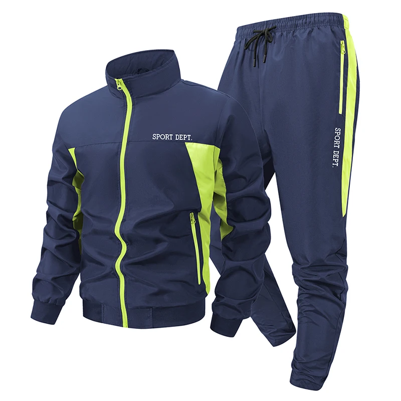 

Спортивный костюм с цветными блоками и буквенным принтом для мужчин, спортивные костюмы из двух предметов, спортивная куртка, пальто, верхняя одежда, брюки, брюки с карманами на молнии