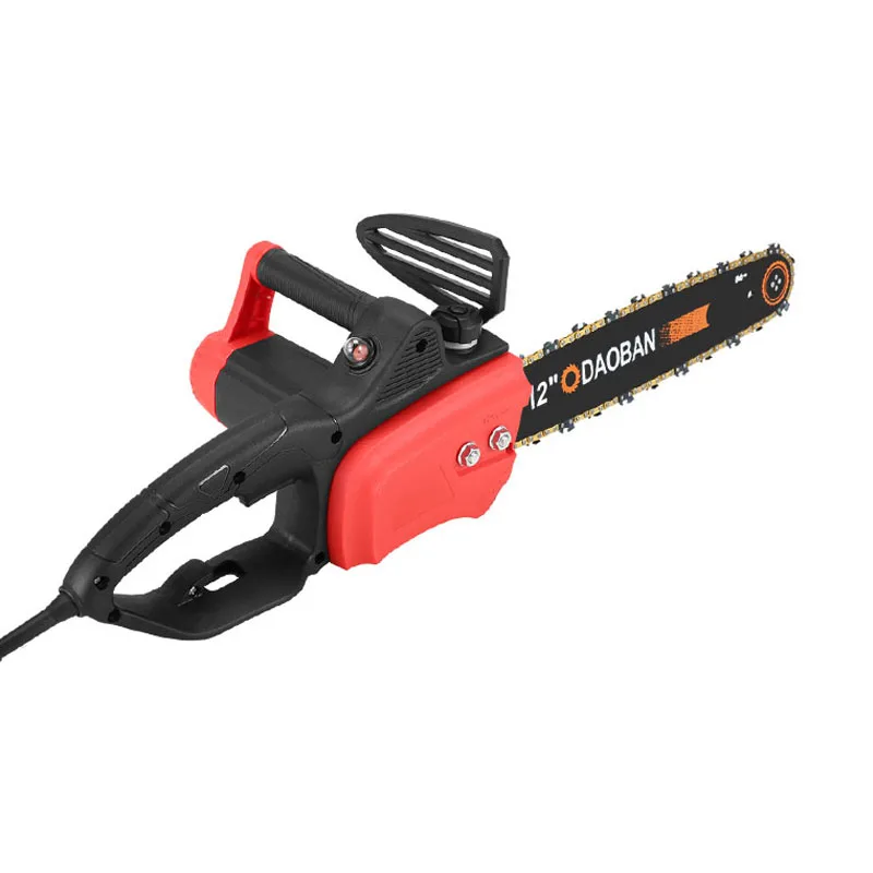 220V handheld AC Household Brushless Electric Chain Saw 12Inch Electric Chain Saw Garden Woodworking Pruning Power Tool