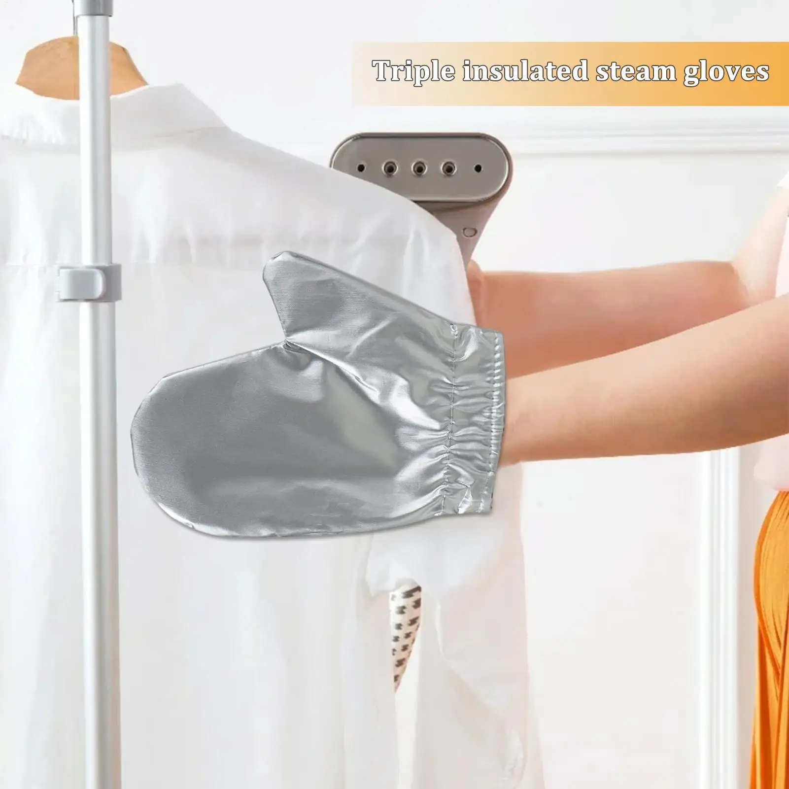 Garment Steamer Ironing Glove Mittens Waterproof Anti Steam Mitt Heat Resistant 3-Layer Protective Gloves for Clothes Steamers