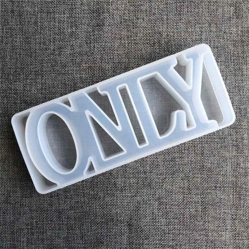 77HE 3D ONLY Word Silicone Mold Epoxy Resin Mold Plaster Crafts Making Supplies