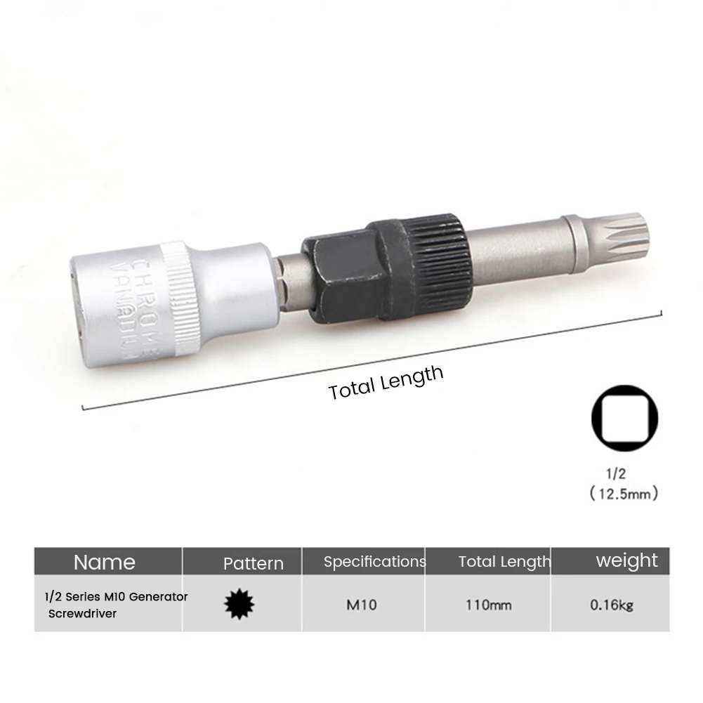 Mèche à douille de poulie thermique M10, outil à 33 dents, extracteur de 2,2 central de poulie thermique, clé à douille