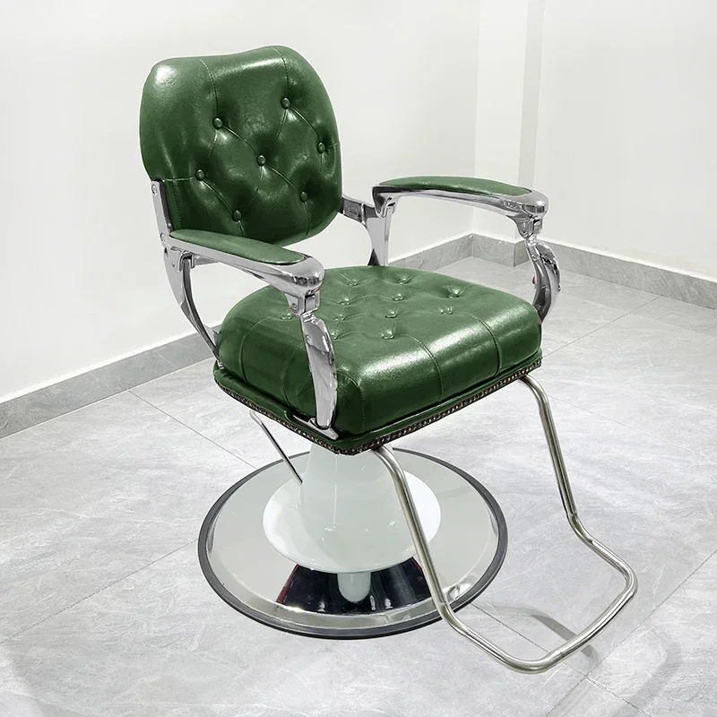 

New Style Barber Chair Hairdresser Haircut Lift Head Old-fashioned Barber Chair Vintage Hairdressing Taburete Salon Furniture