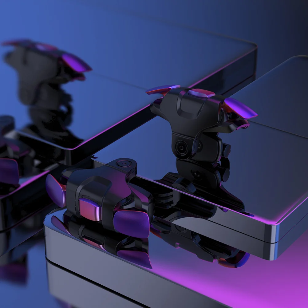 

1Pair Metal Mobile Game Trigger Sturdy Phone Controller Button for Most Smartphones Portable Lightweight Reliable Mobile Game