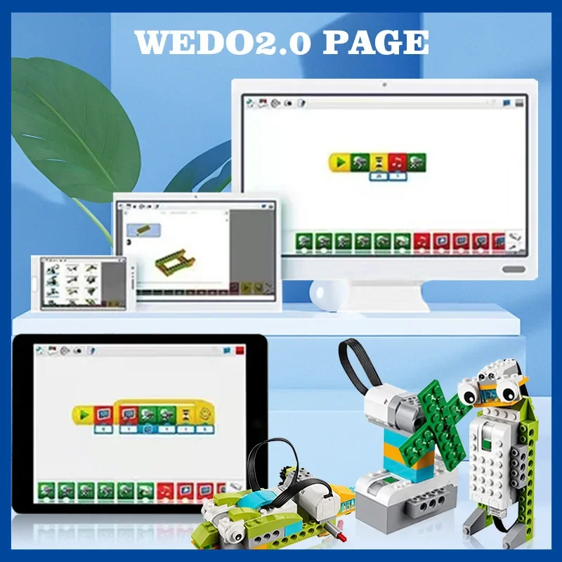 wedo2.0 برمجة كتلة روبوت 45300 حبيبات ألغاز متوافقة مع طلاب المرحلة الابتدائية