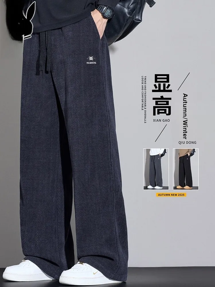 

Мужские повседневные брюки с широкими штанинами, весна-осень 2026, новая модная коллекция, прямой крой, свободные брюки в стиле Харадзюку с карманами