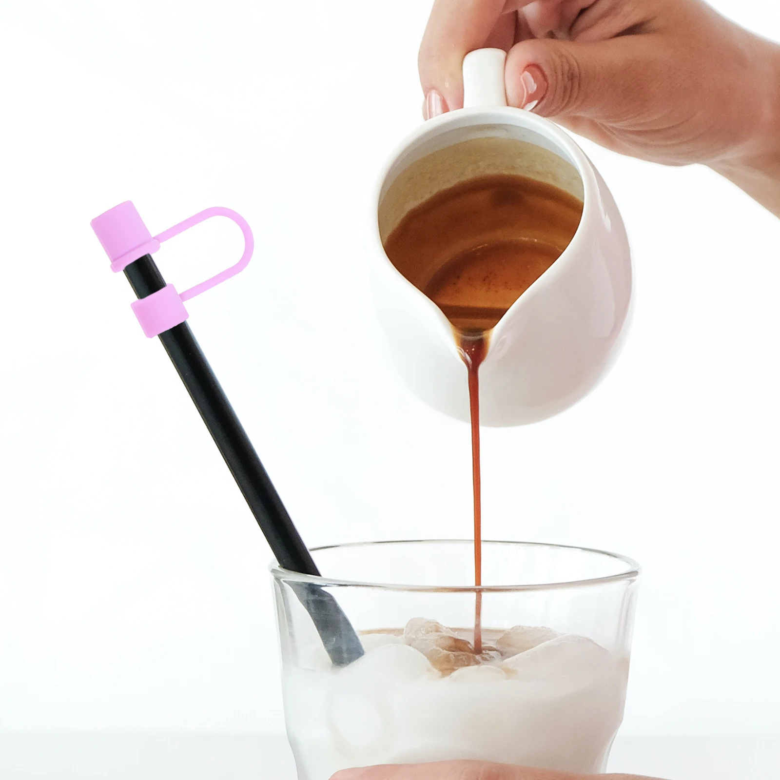 

10Pcs Bright Color Straw Tips Covers Reusable Funny Straw Caps Drinking Pipe Protectors