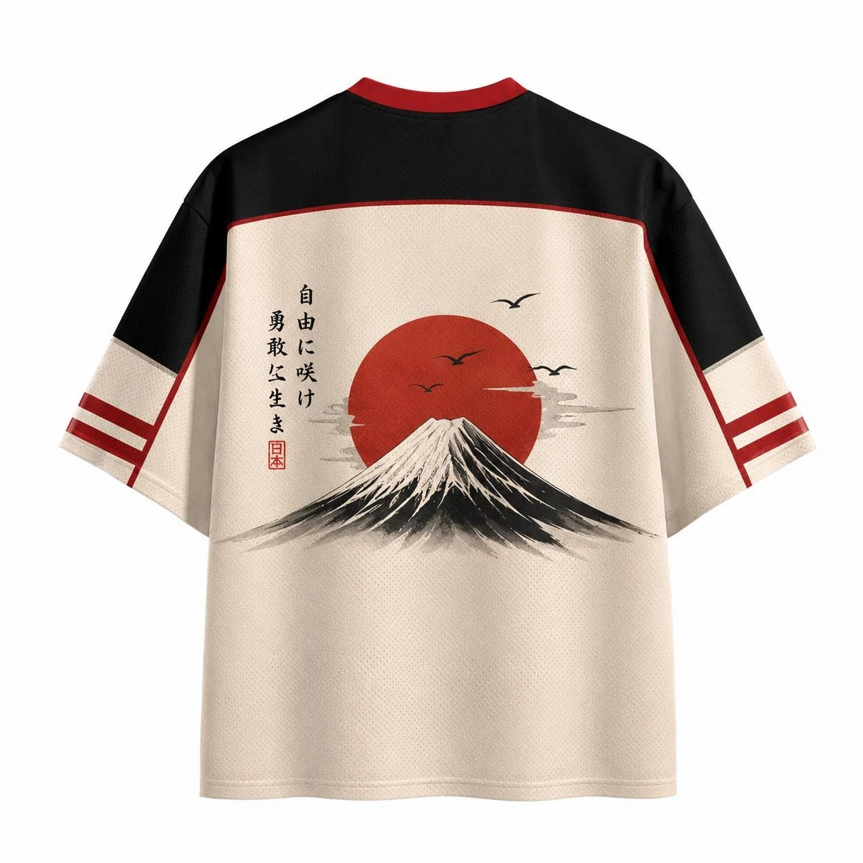 2026 Sommer Mode Neuer Japanischer Stil Mount Fuji 3D-Druck Schnelltrocknend Outdoor Street Style Eltern-Kind T-Shirt Große Größen – Detail 7