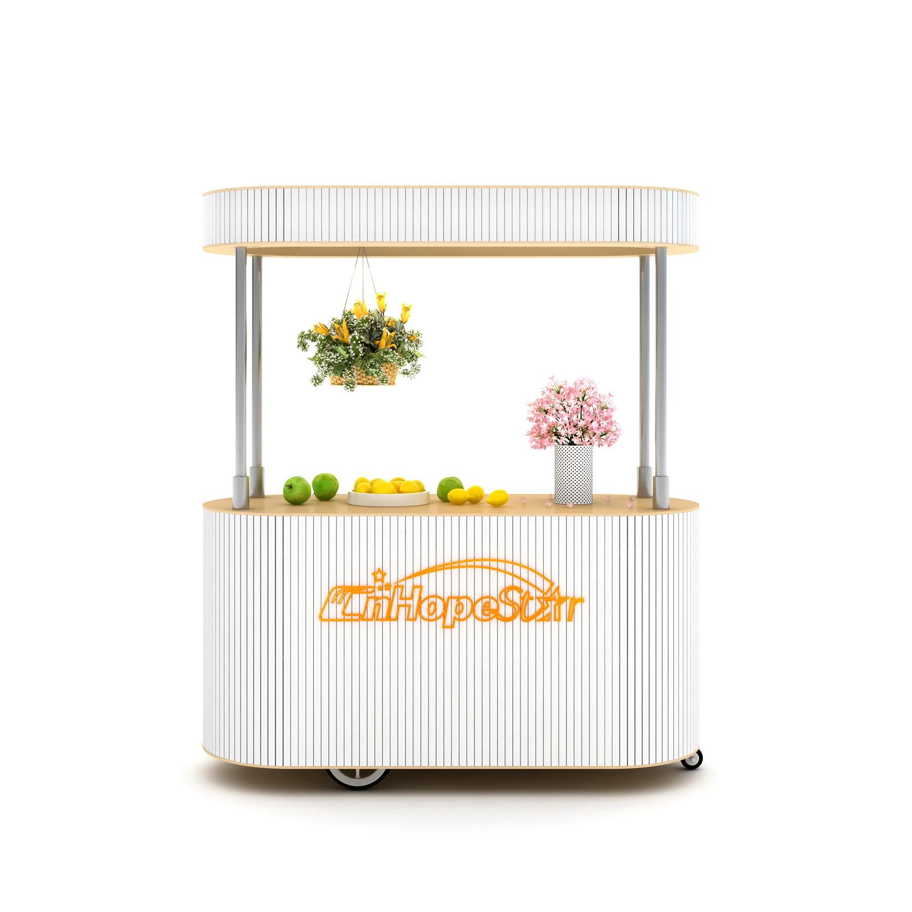

Small Portable Movable Bar High Quality Bar Counter Top Salad Bar I Shape Square Outdoor Restaurant Club Counter Table Design
