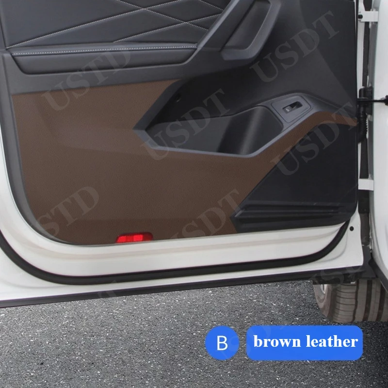 

Fit for VW Tiguan MK2 2024 2023 2022 2021 2020 2018 2017 Leather Carbon Fiber Sticker Door Anti Kick Cover Protection Mat