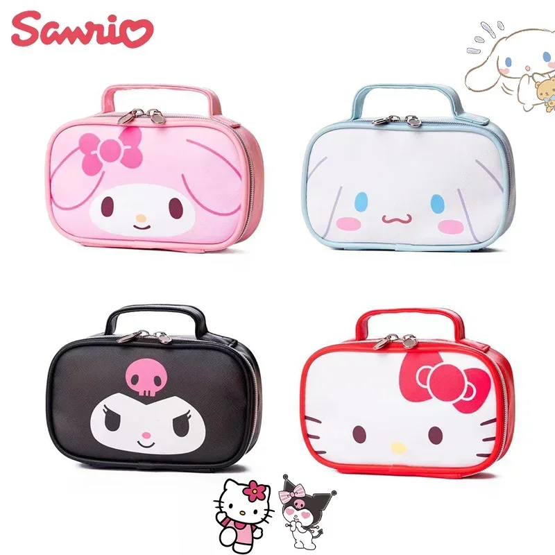 Kawaii Cosmetic Bag Toiletry Bags Kawaii Hello Kitty My Melody Cinnamoroll My Melody Kuromi Makeup Case Cosmetics Organizer Gift