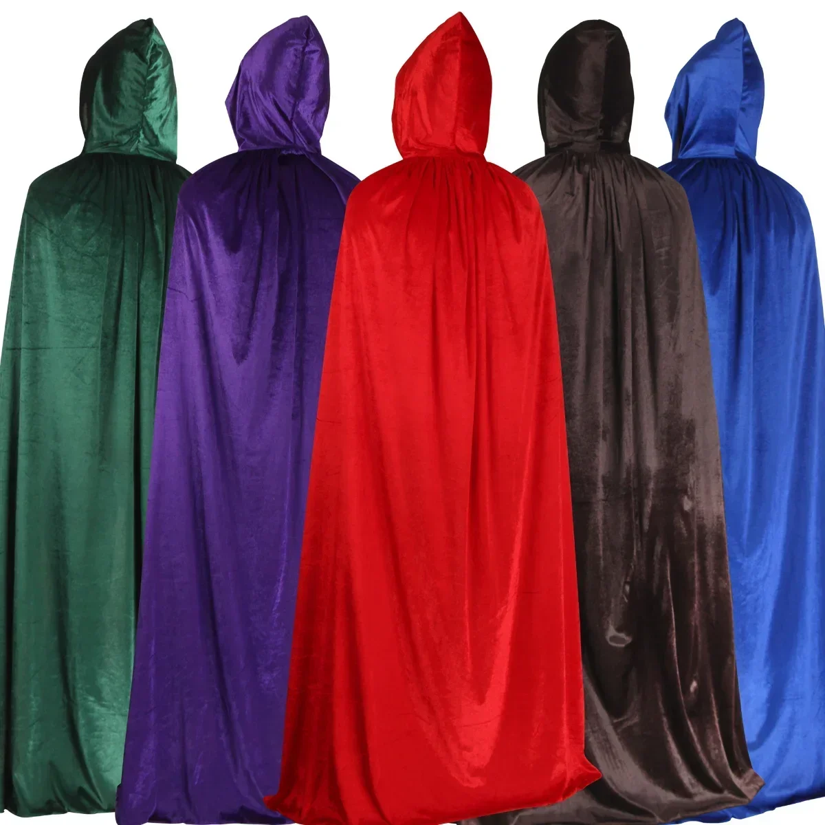 Capes d'Halloween à Capuche pour Adulte et Enfant, Costumes de Cosplay Long Everaks, Rouge, Noir, Violet, Vert, Faucheuse Grim, pour Femme et Homme