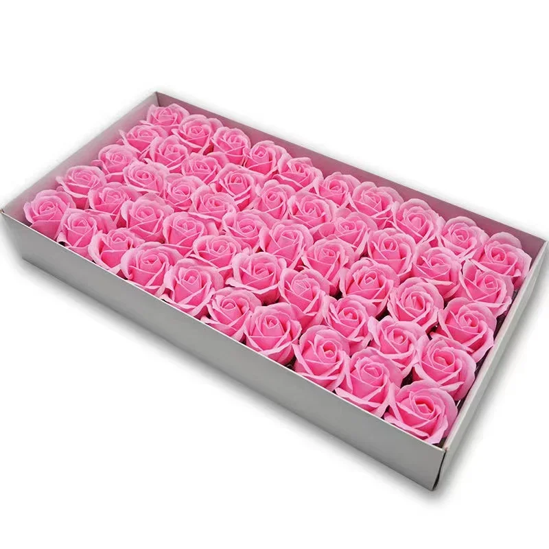 50 Stück künstliche Seifenrosen, Blumenkopf, Durchmesser 4,5 cm, Schönheit, Hochzeit, Valentinstag, Geschenk, Rosen, Blumenstrauß, Zuhause, Party, Dekoration, Blume