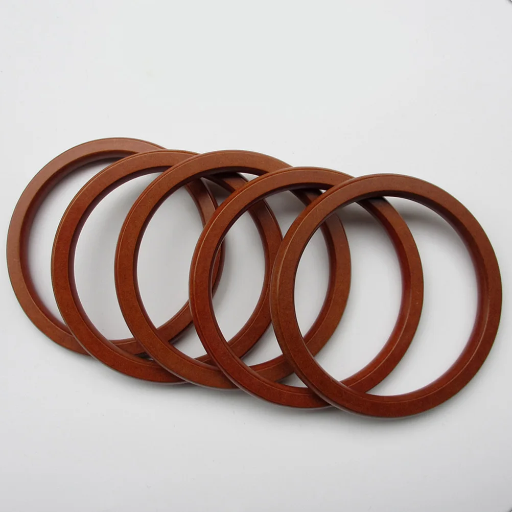 

2Pcs Wooden Circle Handbag Handles Natural Round DIY Rings for Craft Projects Purse Accessories Straw Bag Replacement