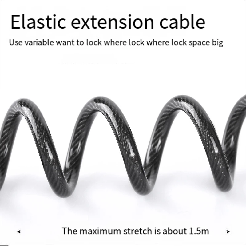 Serrure à fil anti-vol pour vélo, vélo de montagne, moto, mot de passe, câble métallique, serrure à bagages, serrure à casque