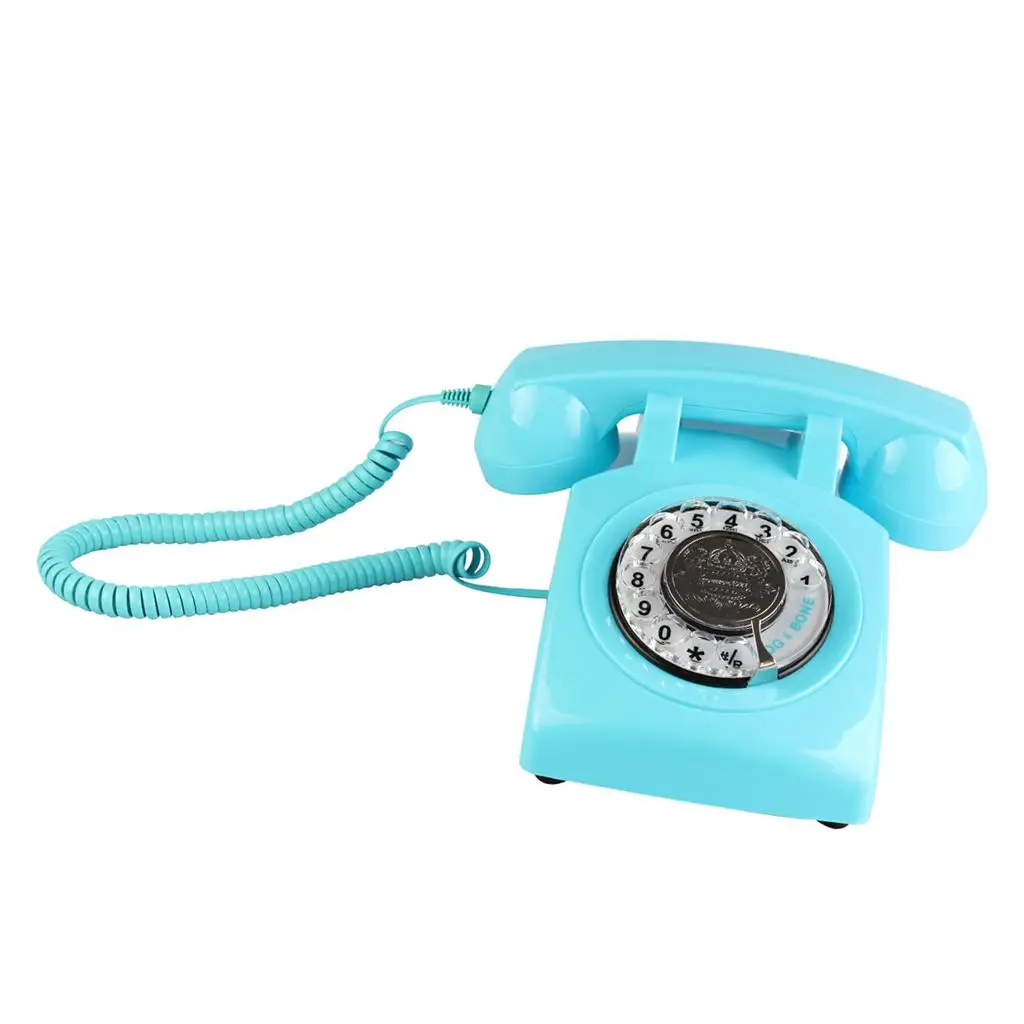 Retro Rotary Dial Home Phones, Old Fashioned Classic Corded Telephone Vintage