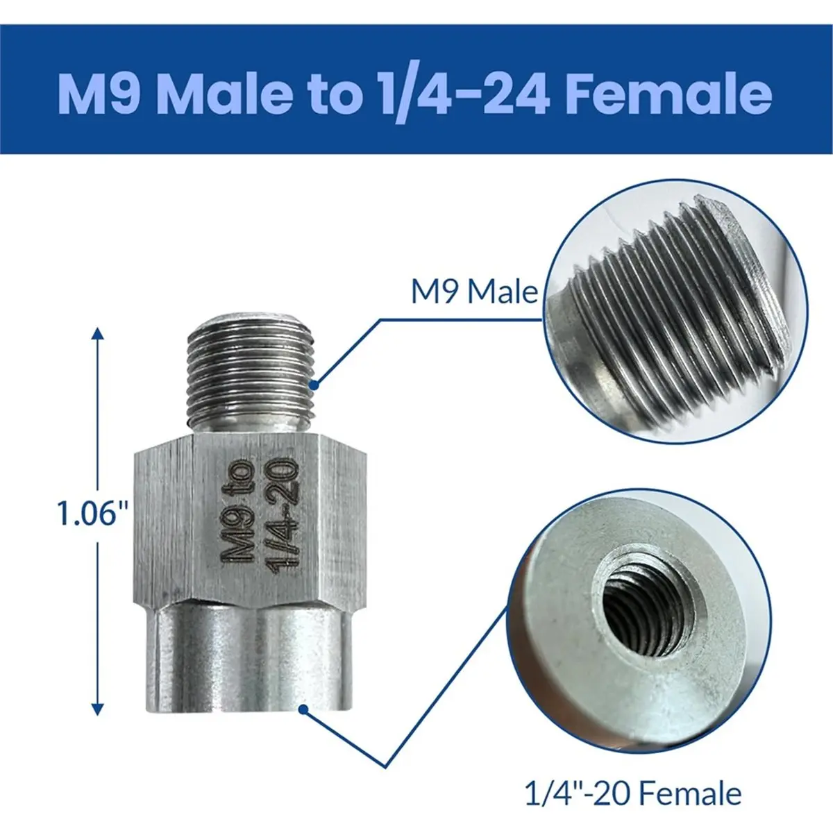 2Pcs M9 Thread Adap…