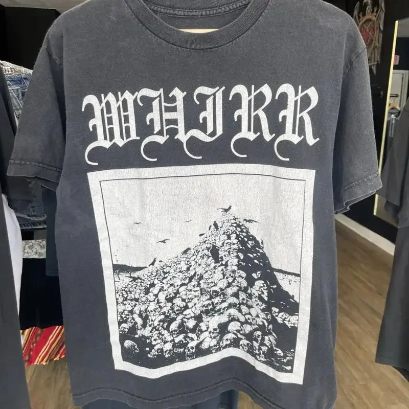 2000s Whirr Band Skull Pile Reprinted 1 Sided T shirt Full Size S 5XL