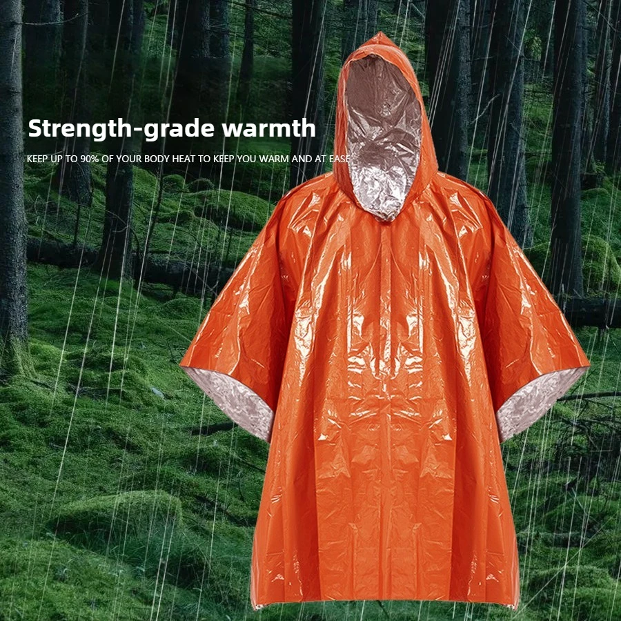 

Outdoor Reflective Windproof Portable Wilderness Survival Anti-hypothermia And Anti-freezing Raincoat Camping Emergency Raincoat