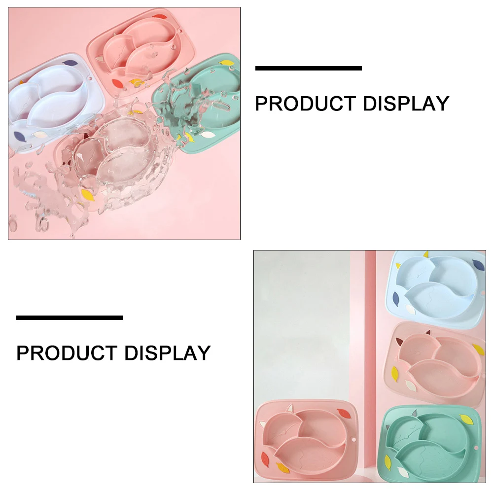 

Silicone Suction Plate Kids Baby Dinner Plates Anti Odor Food Grade Cartoon Shaped Easy Clean Home Tableware Set