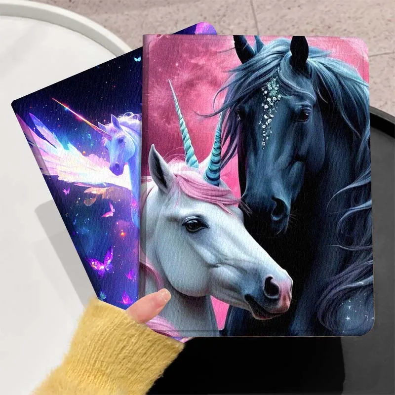 

Art Colorful Horse Fad For Huawei MediaPad T5 T10s M6 M5Lite SE Honor Tab 5 6 7 V7 V8 X8a X9a Pro Soft Tablet Case Gift
