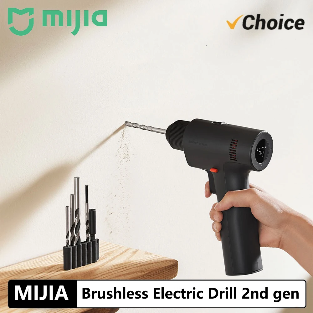MIJIA Brushless Electric Drill 2nd Gen Max 50N·m Torque 1900mAh 32 Level gear High Performance Brushless Motor Type-C *CN*