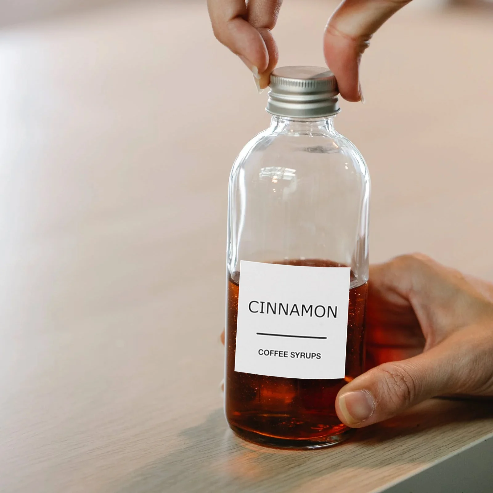 

3 Sheets Waterproof Pvc Syrup Reusable Stickers For Kitchen Organization Bottle Labeling Coffee Labels Syrup Labels Coffee