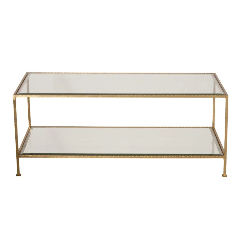 

New Chinese-style simple modern living ro om small apart ment household ta ble double-layer design