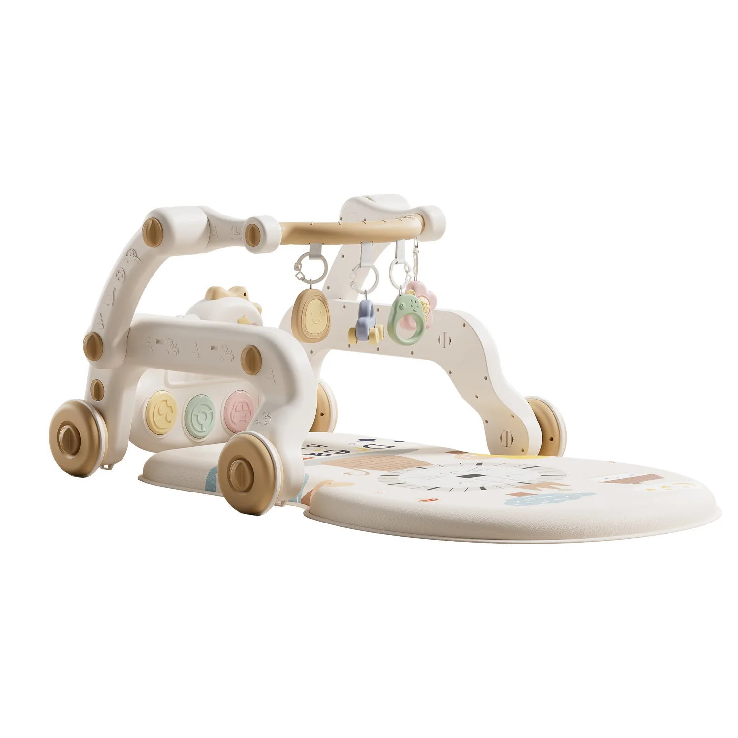 Cross-border baby fitness frame pedal piano 6-in-1 baby fitness frame pedal piano baby foot step multi-functional gift box