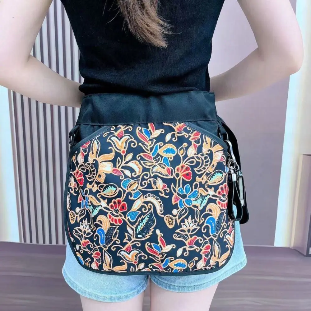 Ethnic Pattern Portable Waist Bag Large-capacity Oil-resistant Multi-Function Tool Pouch Stain-resistant Polyester Durable view 3