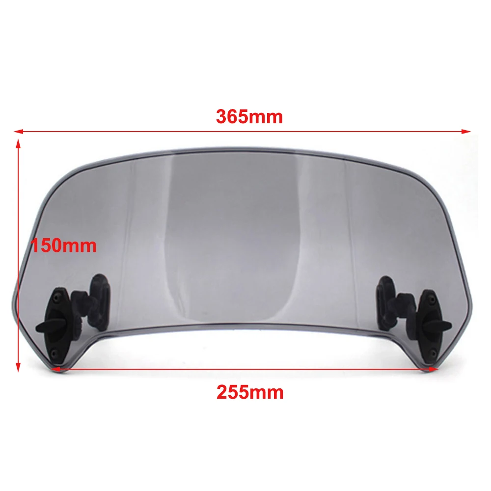 Motorcycle Universal Windshield Extension Adjustable Spoiler Clamp-On Windscreen Deflector For BMW Kawasaki Yamaha Honda Suzuki