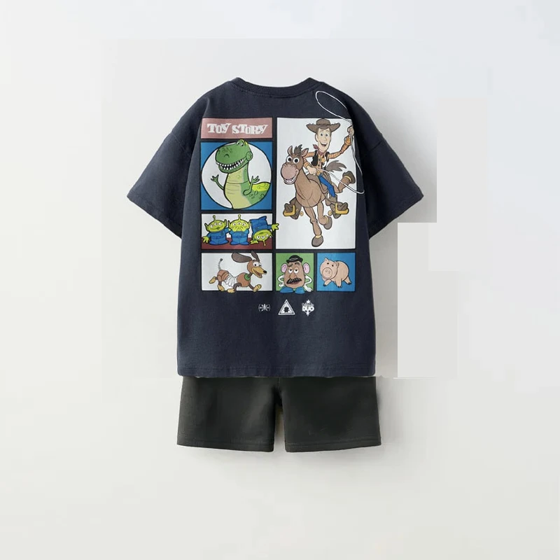 2pcs Kids Tracksuits Sets Disney Brand Fashion Clothing Baby Boy Clothes Sets Child Summer T-shirts + Shorts Toddler Boy Clothes