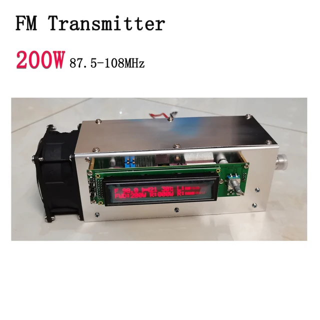 

120W or 200W Adjustable 87.5-108MHz FM Transmitter Radio Station Ham Full Protection Design Support SD Card MP3 High Precision