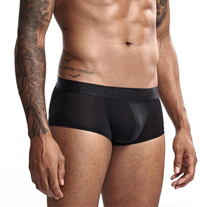 Calzoncillos bóxer de cintura baja para hombre, ropa interior de retales, envío gratis, AD7503