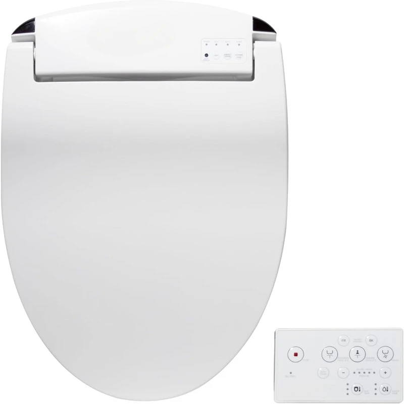 SB-2400ER Electric Bidet Seat for Elongated Toilets and French Curve Toilets with Remote Control, LED Night Light, Heated Seat