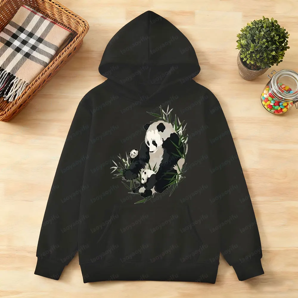 خمر 90s الباندا البلوز الحيوان الفن طباعة هوديس الباندا عاشق هدية الملابس الرجال النساء الحياة اليومية غير رسمية الخريف الشتاء الملابس