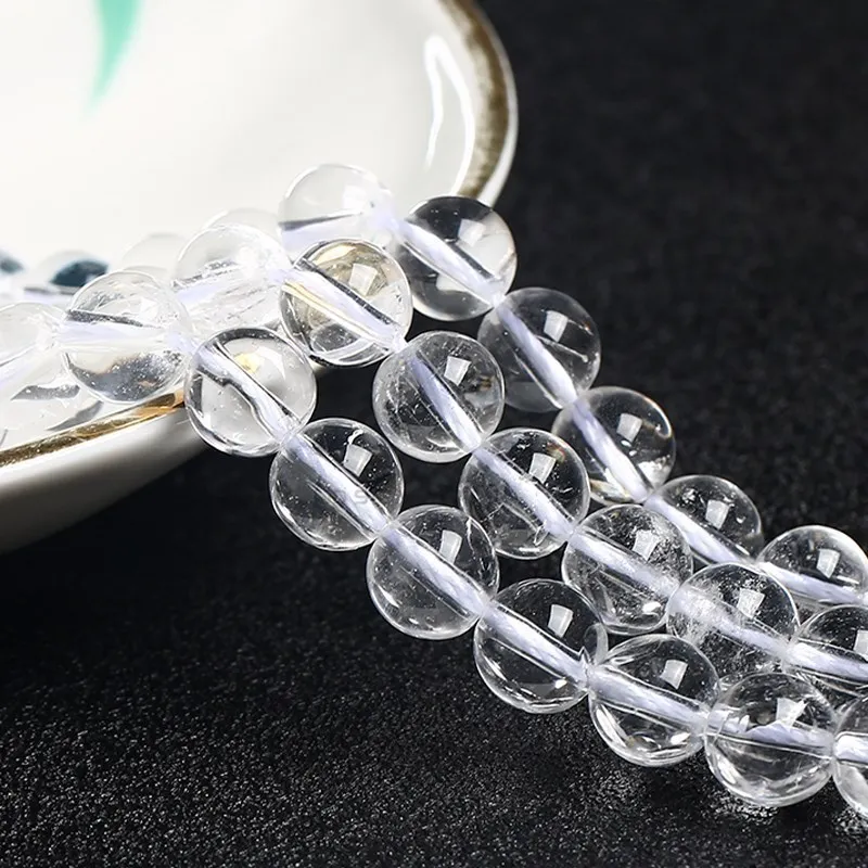 Top Quality Natural White Crystal Clear Quartz Stone Beads For Jewelry Making Diy Bracelet Necklace Earring Accessory 15\