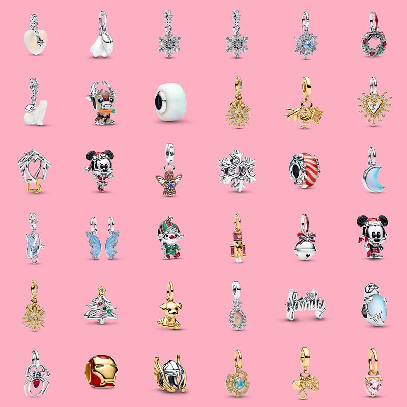 2026 جديد عيد الميلاد سلسلة قلادة الأيائل و قزم الثلج سحر الخرز صالح الأصلي عموم سوار DIY بها بنفسك النساء المجوهرات هدية عيد #1