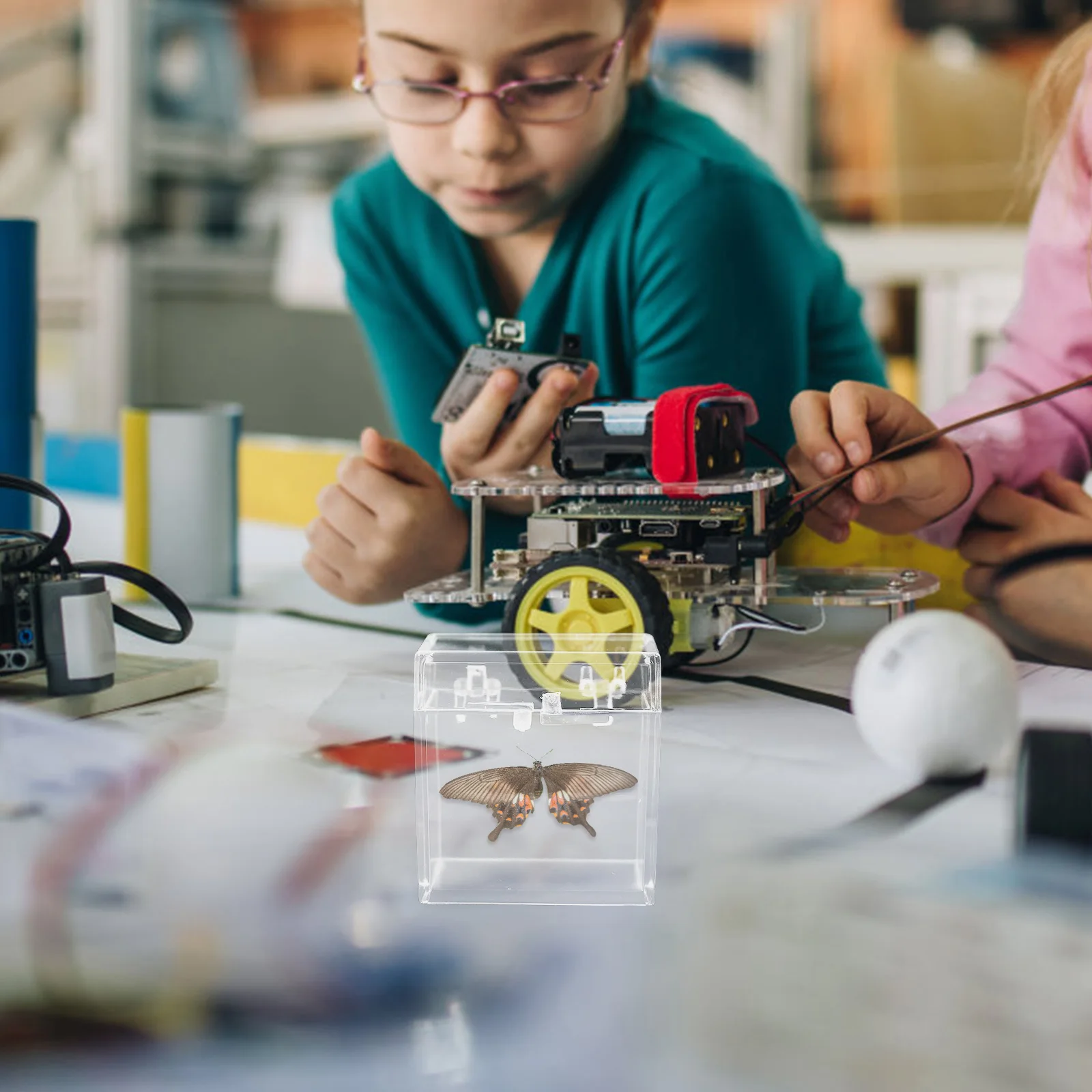 

12 Pcs Transparent Storage Boxes Square Display Cases for Mineral Specimens 3 4cm External 3cm Internal ganizers Jewelry