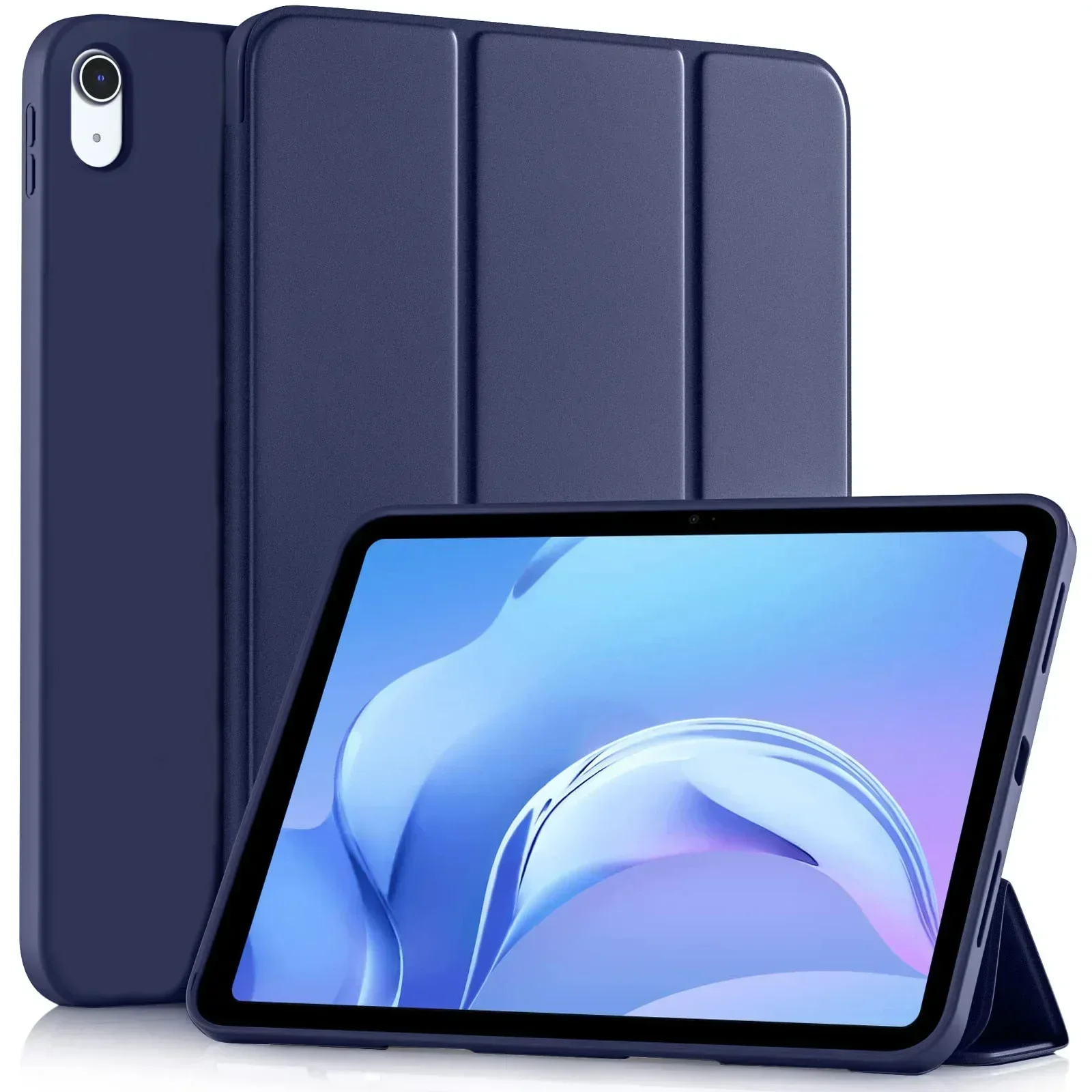 Tablet Case For Apple iPad 9.7 10.2 10.9 5th 6th 7th 8th 9th 10th Generation Soft Silicone Trifold Magnetic Flip Smart Cover