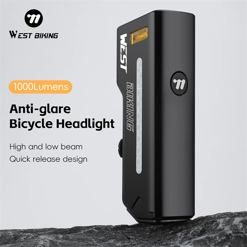 WEST BIKING Bicycle Light 5000mAh Bike Headlight  Flashlight Handlebar USB Charging 6 Modes Portable MTB Road Cycling Highlight