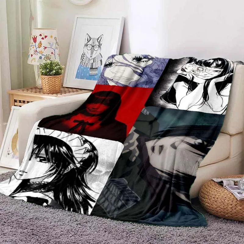 Junji Ito Tomie Kawakami Ghost Soft Plush Blanket,Flannel Blanket Throw Blanket for Living Room Bedroom Bed Sofa Picnic Cover 3D