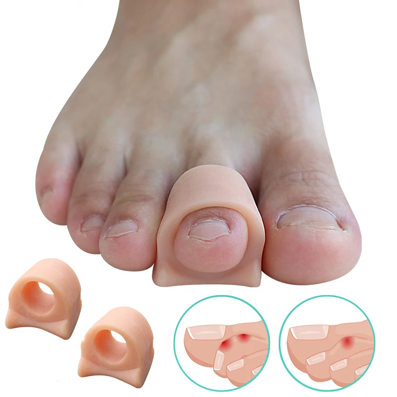 Pexmen 2Pcs Soft Gel Toe Separators Toe Spacers Bunion Corrector for Overlapping Hallux Valgus and Hammertoe Foot Care Tool