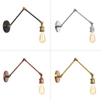 Europe Style Loft Wall Light Fixture Industrial Retro Adjustable Wall Lamp Edison Vintage Swing Arm Wall Sconce Abajur Lampe