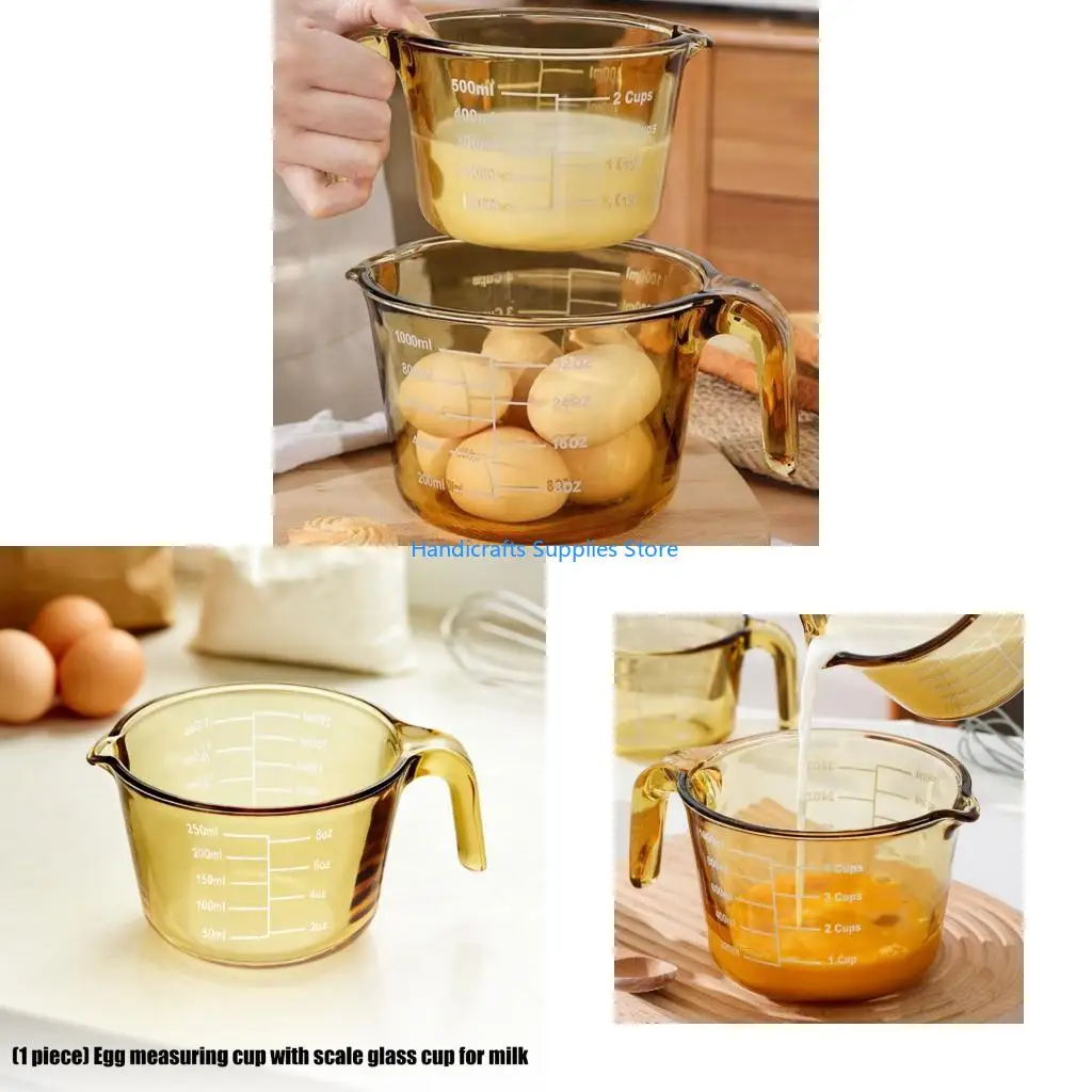 R1WA Premium Heatproof Glass Measuring Cup With Comfortable Handle Produced For Baking Cocktails And Daily Cooking
