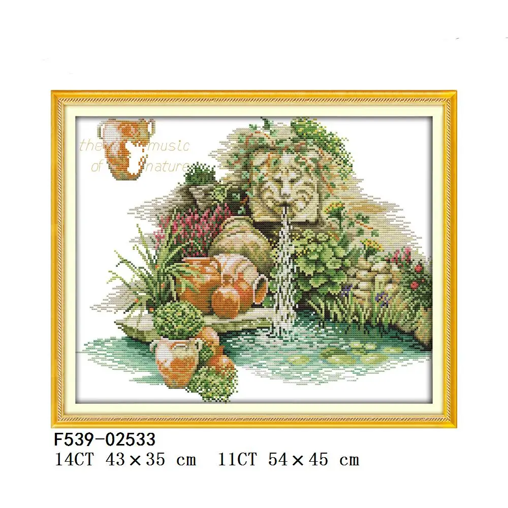 Joy Sunday Little Float The Leisurely Courtyard Green Home The Pool Spring Garden Cross Stitch، F308، F443، F481، F539، F693