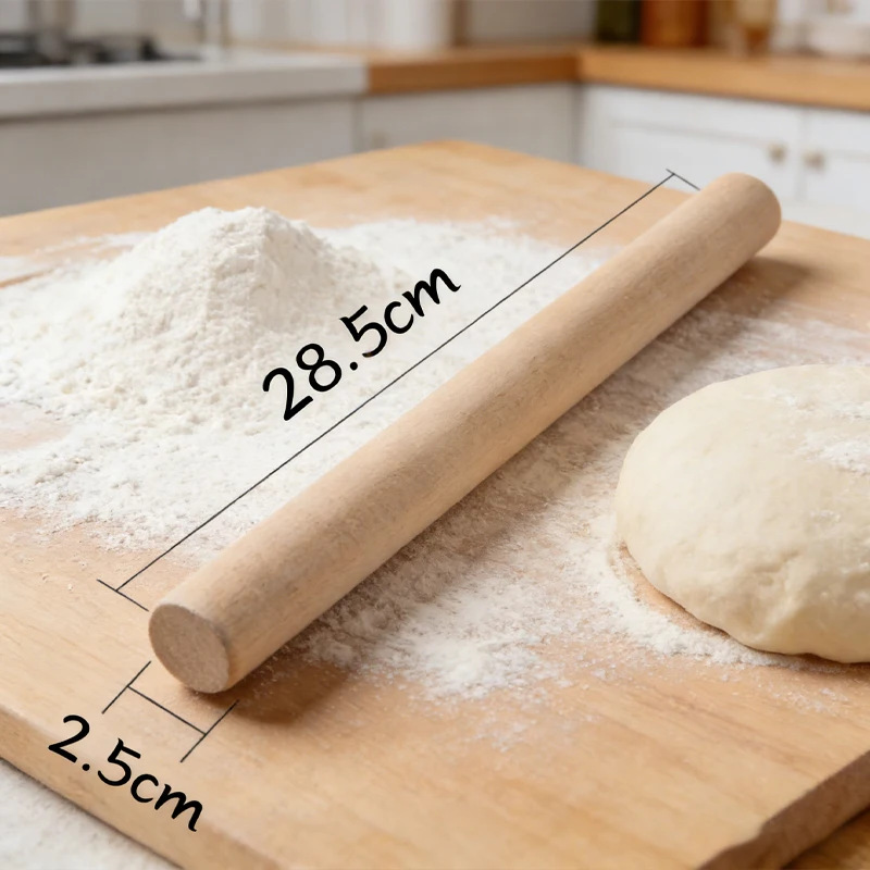 28,5 cm Massivholz Nudelholz Fondant Kuchen Teig Roller Pasta Knödel Haut Maker Pizza Nudel Stick Roller Küche Gebäck werkzeuge