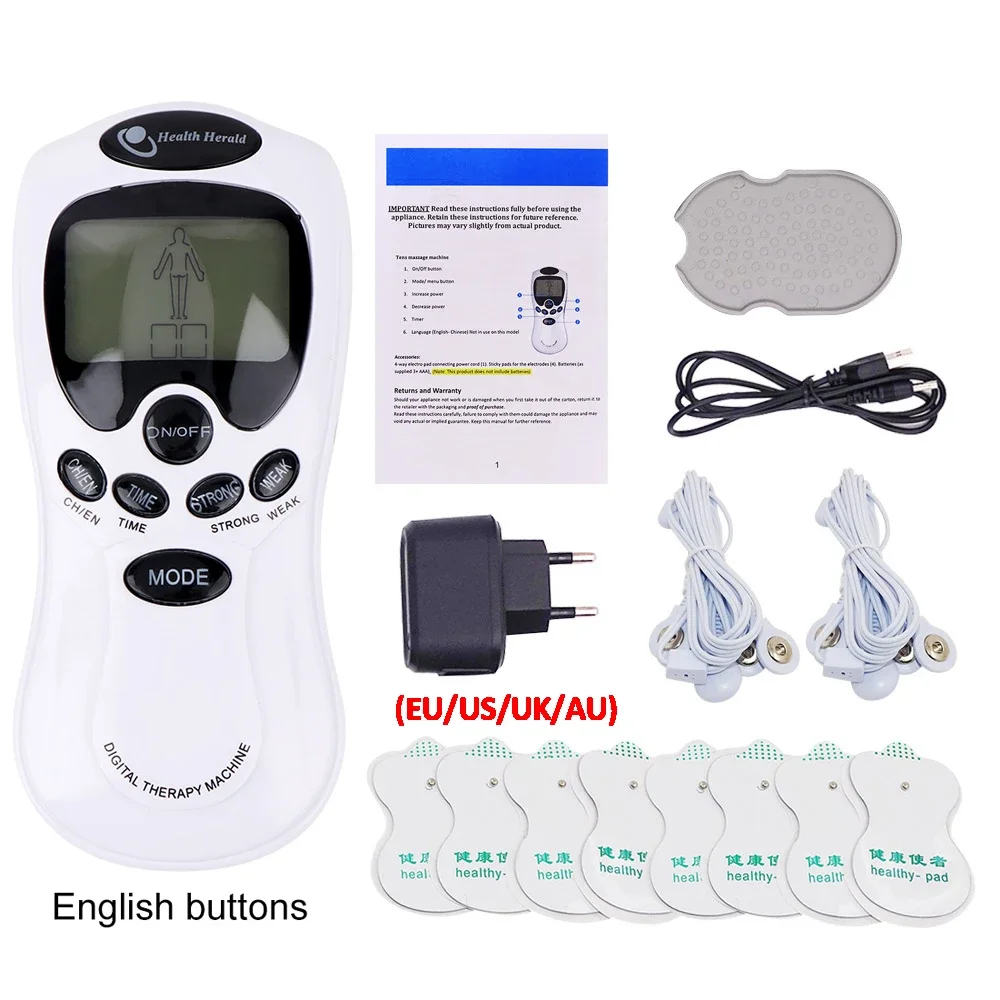 8-Modi EMS Tens Unit Muskel-Elektrostimulator Mikrostromt Niederfrequenz-Körpermassagegerät Elektronisches Werkzeug zur Schmerzlinderung bei Akupunktur