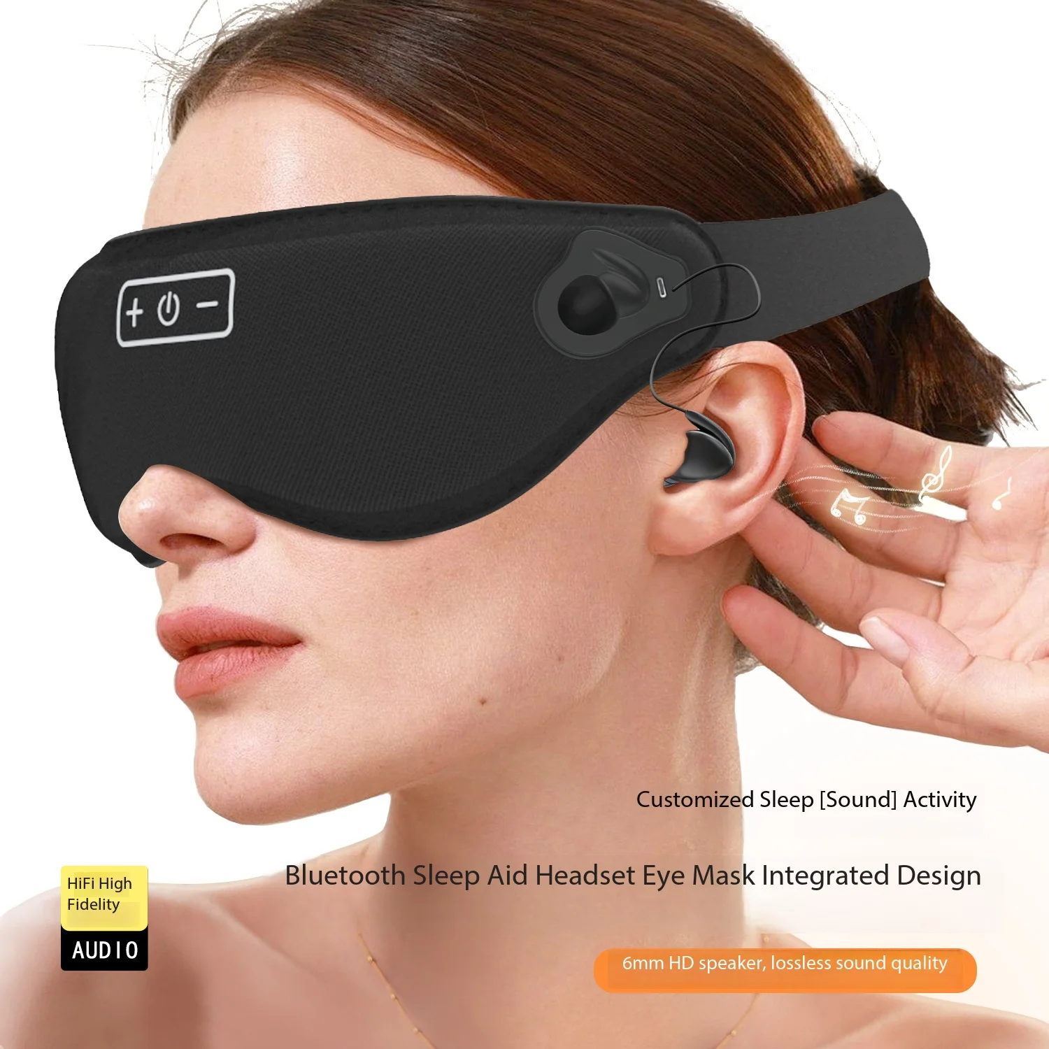 

Беспроводные 3D-наушники-маска для сна Bluetooth: мягкая хлопковая повязка на глаза, комфортные музыкальные наушники для сна