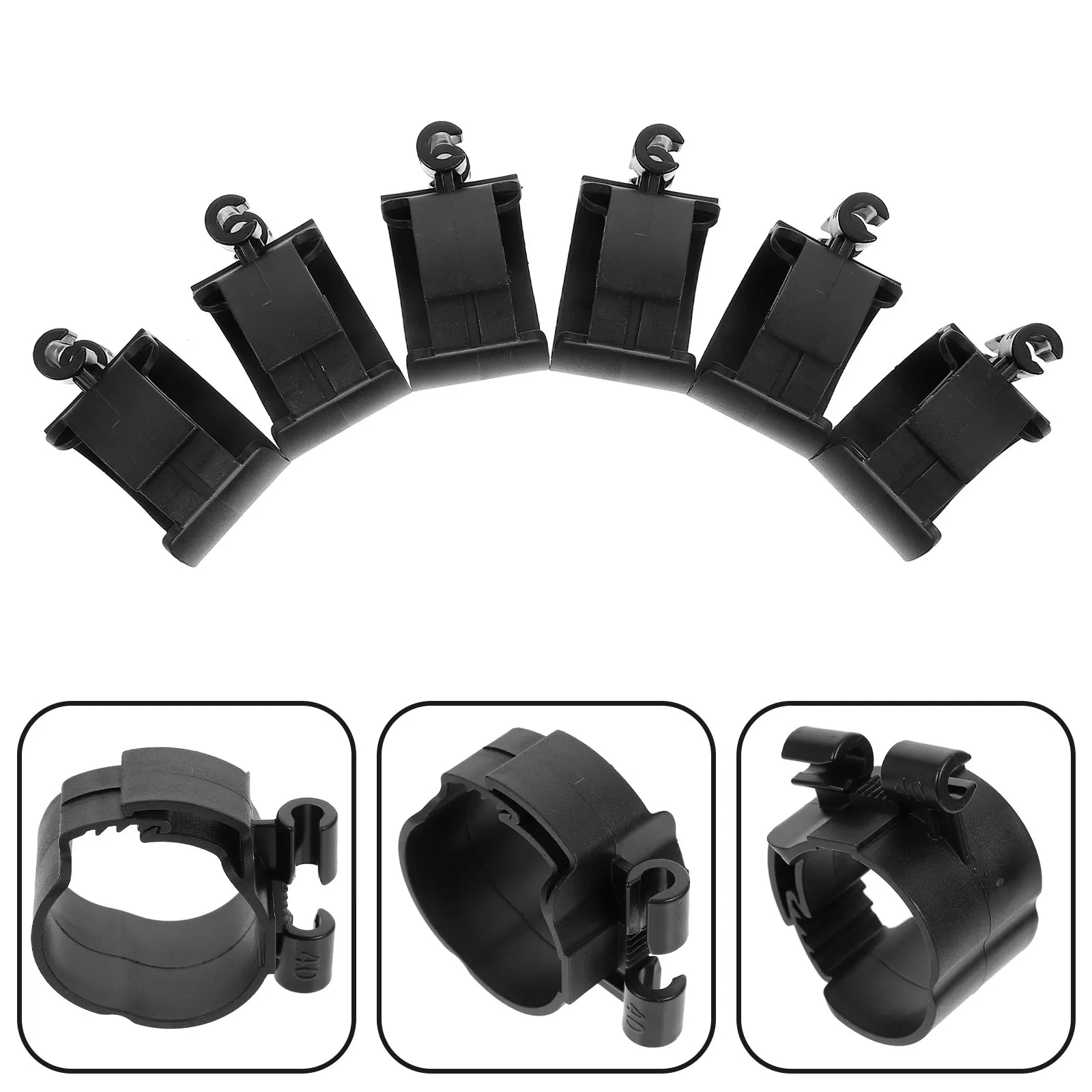 

25pcs Plastic Tube Clip 40-42 Conditioning Clamp Quick Install Snap Fastener For Water Pipeline Ac Mounting Bracket