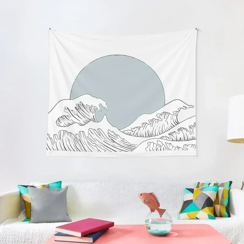 Waves Crash Down Tapestry Decoration Home Mushroom Tapestry